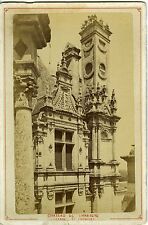 PHOTO photographie circa 1890, Château de Chambord lucarne et cheminée