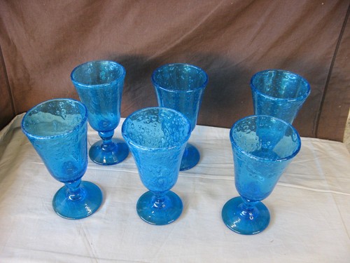 Lot verres sur pied en - 6,