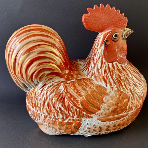 Soupière terrine coq faïence - terrine,