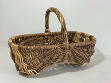 Ancien Panier bois vannerie art populaire rangement Fruits Vintage Campagne -