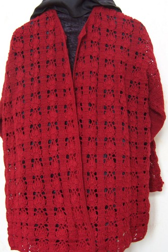 Gilet long crochet - au,