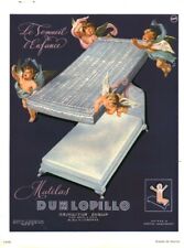Publicité ancienne matelas Dunlopillo  issue de magazine 1958
