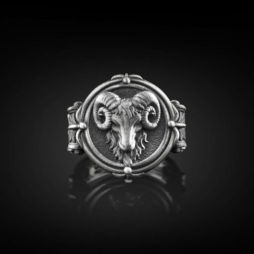 Bague chevalière homme - , en