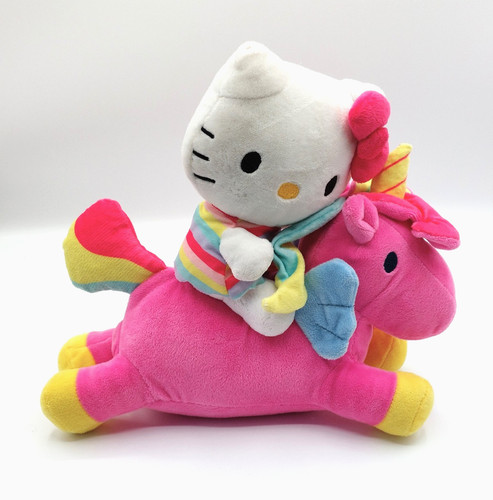 Peluche licorne rose hello - peluche,