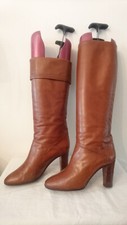 Bottes Vintage 1985  " Gold-Fauve " -- POLLINI  - T.36,5