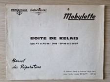 manuel de réparation MOTOBECANE MOBYLETTE BOITE DE RELAIS types AV 98 D98 SP 98