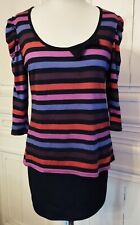 PATRICE BREAL PULL TOP  POP  RETRO BAYADERE NOEUD DECOLLETé T4 OU 44