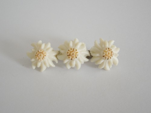 Broche plastique edelweiss 9 - broche, 2,9