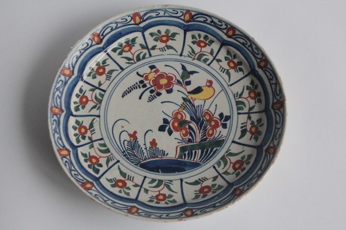 Assiette faïence delft - faïence, xviiie