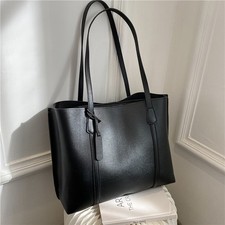 Sac fourre-tout simple grande capacité en cuir souple sac à bandoulière décontracté