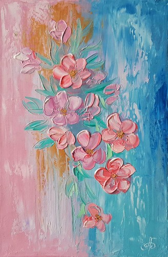Pink fresh spring blossom - spring,