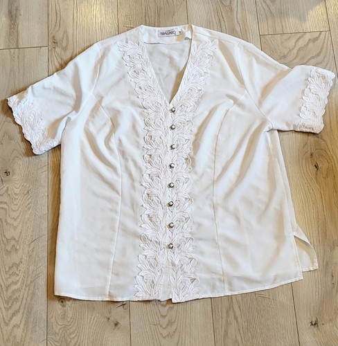 Blouse blanche bragard brodée - blouse,