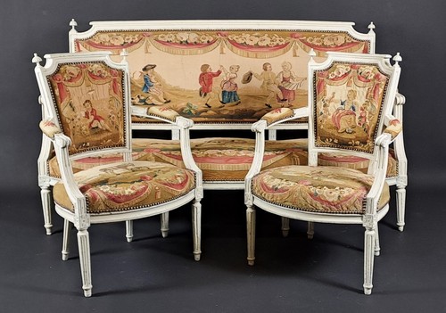 Salon louis xvi bois laqué - xvi,