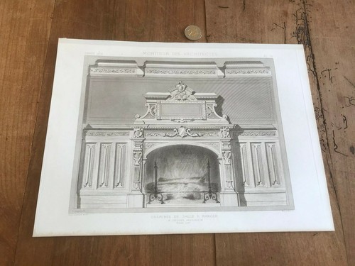 Gravure ancienne architecte - gravure,