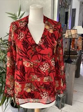Haut blouse liquette ONE STEP taille 36/38 rouge neuf 125€