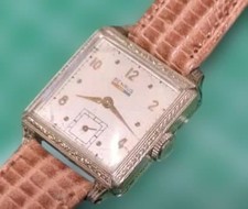 Montre BENRUS Art Déco Tank Smoseco à remontage manuel