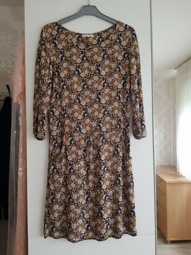 Robe longue bleu foncé - bleu, à