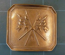 PLAQUE BOUCLE de CEINTURON de LANCIER OFFICIER du 2 EMPIRE CAVALERIE NAPOLEON 3