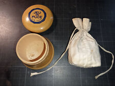 Ancien Jeu De Puces AM PARIS bois et os avec Petite bourse en tissu TACHÉE