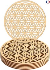 Décoration Murale Fleur en Bois de Vie, 6 pièces de Fleurs en Bois de Vie D