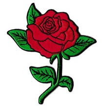 Ecusson rose fleur patche