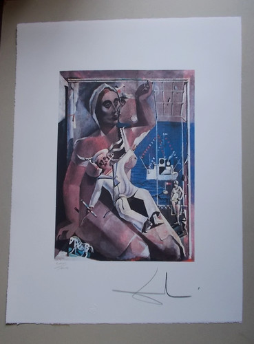 Lithographie salvador dali - dali, "