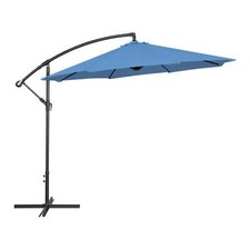 Parasol déporté rond diamètre 300 cm inclinable bleu Helloshop26 14_0007597