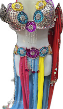 Déguisement de danse du ventre sexy, tenue de danse du ventre de couleur arc-...