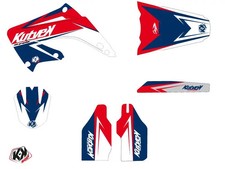 Kit Deco Moto Cross Stage Honda 125 CR Bleu Rouge