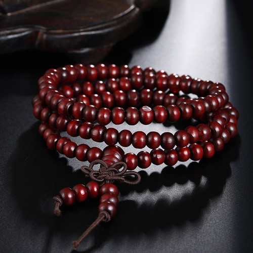 Collier tibétain bois mala - tibétain,