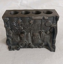 BLOC MOTEUR Publicitaire en Fonte FONDERIE BONDY FMA Peugeot Talbot Citroen 1982