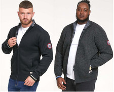 D555 Duke Homme S Tricot Uni Sweat Fermeture Éclair Carreaux Taille Veste S-8XL