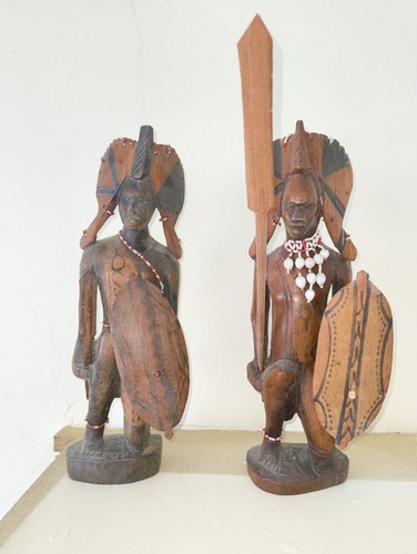 Sculpture guerriers masai 32 - sculpture, .