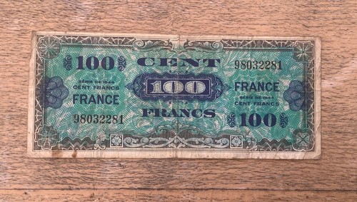 Billet 100 francs - de, 1944