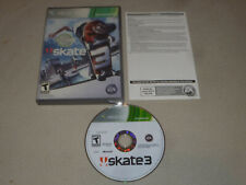 XBOX 360 GAME SKATE 3 W CASE & MANUAL  MICROSOFT EA PLATINUM HITS