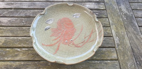 Assiette ancienne raku - assiette,