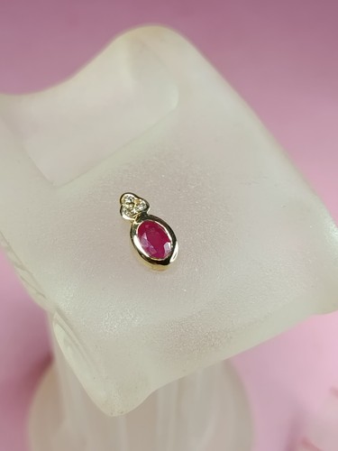 Pendentif carats rubis - or, 18