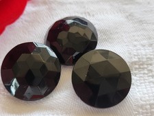 Trio  boutons anciens en verre