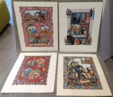 Lot De 4 Gravures LUCY BOUCHER - DARROS - GRADASSI - couleur - Editions SEFER