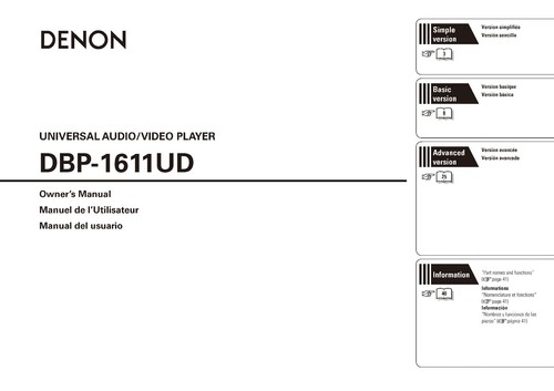 Denon dbp 1611ud audio - denon, audio/video