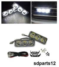 2 Feux Diurne LED 12V Blanc