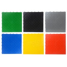 Dalle de sol en PVC modèle A - Couleur : Vert