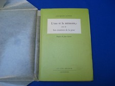 L'Eau et la Mémoire suivi de Les Cicatrices de la Peur. Préface de Jean