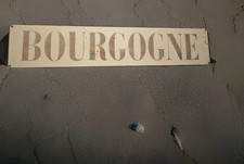 Ancienne Plaque Métal de Cave Sommelier Restauration 50's . BOURGOGNE . 8x40cm