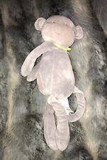 F # DOUDOU Peluche Singe Gris A Scratch Foulard ENV 40 CM OBAIBI , TBE !!