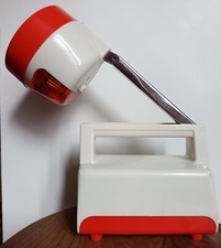 Vintage 80's belle lampe / torche orange MAZDA SAFT British Design Hong-Kong C85