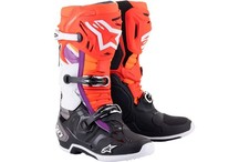 Bottes Alpinestars Tech 10 9 Noires/Fluo Rouges/Orange/Blanches