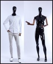 Mannequin Masculin Noir Brillant HX-DM11HM En Bois Avec Bras Et Mains Réglables