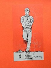 FRANCQ  EX LIBRIS SIGNE SERIGRAPHIE sur cello LARGO WINCH ESPACE BD NEUF