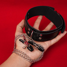 Mamelon Collier Avec Chaîne Étaux Pour Tétons Choker Pinces Clips Jouets Sexuels